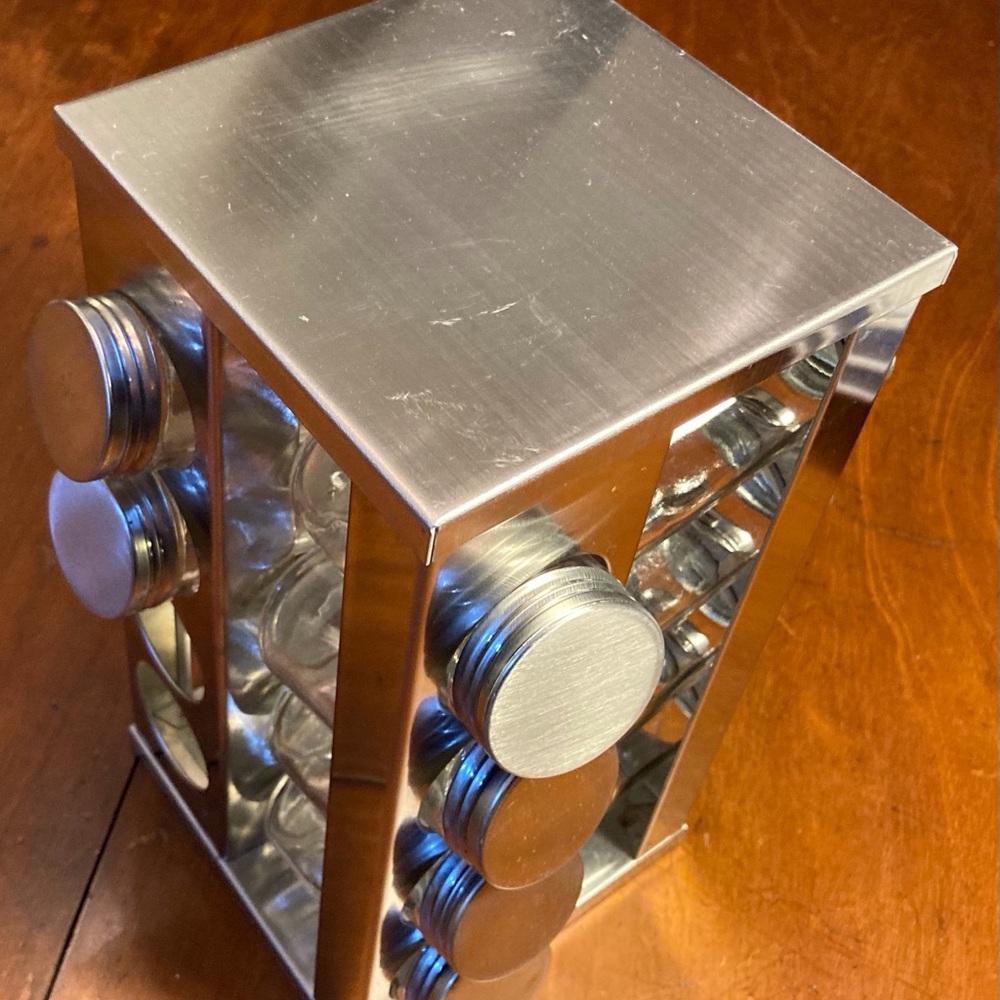 Crate&Barrel Silver Spice Rack - Picture 10 of 12